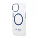 Guess Metal Outline Magsafe Apple iPhone 14 Plus hátlap tok, kék