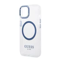   Guess Metal Outline Magsafe Apple iPhone 14 Plus hátlap tok, kék