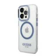   Guess Metal Outline Magsafe Apple iPhone 14 Pro Max hátlap tok, kék