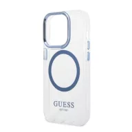   Guess Metal Outline Magsafe Apple iPhone 14 Pro Max hátlap tok, kék