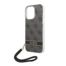 Guess 4G Print Strap Apple iPhone 14 Pro hátlap tok, fekete