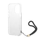 Guess 4G Print Strap Apple iPhone 14 Pro hátlap tok, fekete