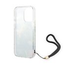 Guess Flower Strap Apple iPhone 14 Pro hátlap tok, kék