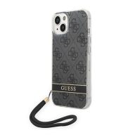   Guess 4G Print Strap Apple iPhone 14 Plus hátlap tok, fekete