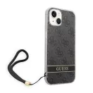 Guess 4G Print Strap Apple iPhone 14 Plus hátlap tok, fekete