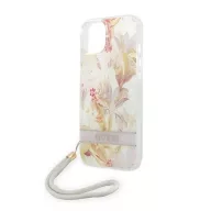 Guess Flower Strap Apple iPhone 14 Plus hátlap tok, lila