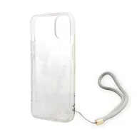 Guess Flower Strap Apple iPhone 14 Plus hátlap tok, lila