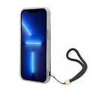 Guess Flower Strap Apple iPhone 14 hátlap tok, kék