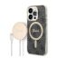Guess 4G Print MagSafe Apple iPhone 14 Pro hátlap tok, fekete + MagSafe töltő