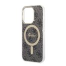Guess 4G Print MagSafe Apple iPhone 14 Pro hátlap tok, fekete + MagSafe töltő