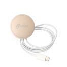 Guess 4G Print MagSafe Apple iPhone 14 Pro hátlap tok, barna + MagSafe töltő