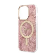   GuessJungle MagSafe Apple iPhone 14 Pro hátlap tok, pink + MagSafe töltő