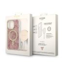 GuessJungle MagSafe Apple iPhone 14 Pro hátlap tok, pink + MagSafe töltő