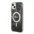 Guess Marble MagSafe Apple iPhone 14 Plus hátlap tok, fekete+ MagSafe töltő