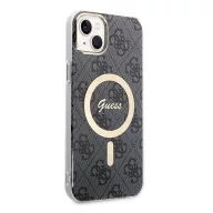   Guess 4G Print MagSafe Apple iPhone 14 hátlap tok, fekete+ MagSafe töltő