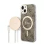 Guess 4G Print MagSafe Apple iPhone 14 hátlap tok, barna+ MagSafe töltő