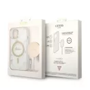 Guess Marble MagSafe Apple iPhone 14 hátlap tok fehér + MagSafe töltő