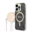 Guess 4G Print MagSafe Apple iPhone 14 Pro Max hátlap tok, fekete+ MagSafe töltő