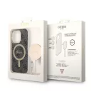 Guess 4G Print MagSafe Apple iPhone 14 Pro Max hátlap tok, fekete+ MagSafe töltő