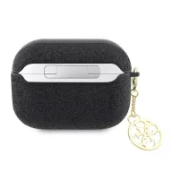   Guess Glitter Flake 4G Charm Apple AirPods Pro 2 tok , fekete