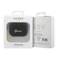   Guess Glitter Flake 4G Charm Apple AirPods Pro 2 tok , fekete