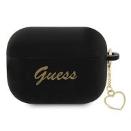 Guess Silicone Charm Heart Apple AirPods Pro 2 tok , fekete