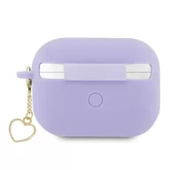 Guess Silicone Charm Heart Apple AirPods Pro 2 tok , lila