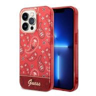   Guess Bandana Paisley Apple iPhone 14 Pro hátlap tok , piros