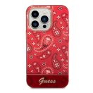 Guess Bandana Paisley Apple iPhone 14 Pro hátlap tok , piros