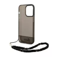   Guess Translucent Pearl Strap Apple iPhone 14 Pro hátlap tok , fekete