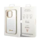 Guess Croco Collection Apple iPhone 14 Pro hátlap tok , ezüst