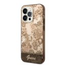 Guess Porcelain Collection Apple iPhone 14 Pro hátlap tok, arany