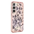 Guess Flower Collection Samsung Galaxy S23+ hátlap tok , rózsaszín