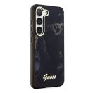 Guess Golden Marble Samsung Galaxy S23+ hátlap tok , fekete