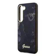 Guess Golden Marble Samsung Galaxy S23+ hátlap tok , fekete