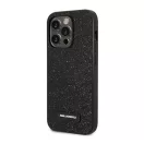 Karl Lagerfeld Glitter Plaque Apple iPhone 14 Pro hátlap tok, fekete