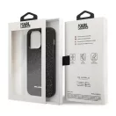 Karl Lagerfeld Glitter Plaque Apple iPhone 14 Pro hátlap tok, fekete