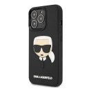 Karl Lagerfeld 3D Rubber Karl's Head Apple iPhone 14 Pro hátlap tok, fekete