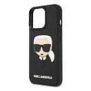 Karl Lagerfeld 3D Rubber Karl's Head Apple iPhone 14 Pro hátlap tok, fekete