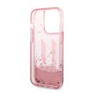 Karl Lagerfeld Liquid Glitter Big KL Apple iPhone 14 Pro hátlap tok, rózsaszín