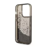   Karl Lagerfeld Liquid Glitter Elong Apple iPhone 14 Pro hátlap tok, fekete
