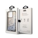 Karl Lagerfeld Liquid Glitter Elong Apple iPhone 14 Pro hátlap tok, fekete
