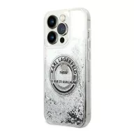   Karl Lagerfeld Liquid Glitter RSG Apple iPhone 14 Pro hátlap tok, ezüst