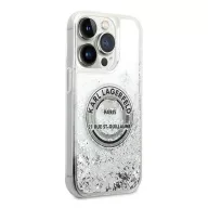   Karl Lagerfeld Liquid Glitter RSG Apple iPhone 14 Pro hátlap tok, ezüst