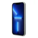 Karl Lagerfeld Monogram Iridescent Apple iPhone 14 Pro hátlap tok, ezüst