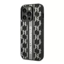 Karl Lagerfeld Monogram Stripe Apple iPhone 14 Pro hátlap tok, szürke