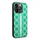 Karl Lagerfeld Monogram Stripe Apple iPhone 14 Pro hátlap tok, zöld