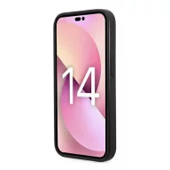   Karl Lagerfeld Saffiano Choupette Head Patch Apple iPhone 14 Pro hátlap tok, ezüst