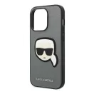 Karl Lagerfeld Saffiano Karl's Head Patch Apple iPhone 14 Pro hátlap tok, ezüst