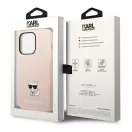 Karl Lagerfeld Silicone Choupette Body Apple iPhone 14 Pro hátlap tok, halvány rózsaszín